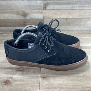 Lakai MJ Marc Johnson Mens 11.5 Black Suede Canvas Pro Skateboard Shoes Sneakers